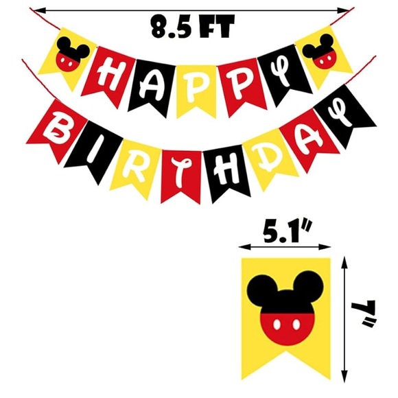 Mickey Mouse “Happy Birthday” decor - Picture 2 of 8